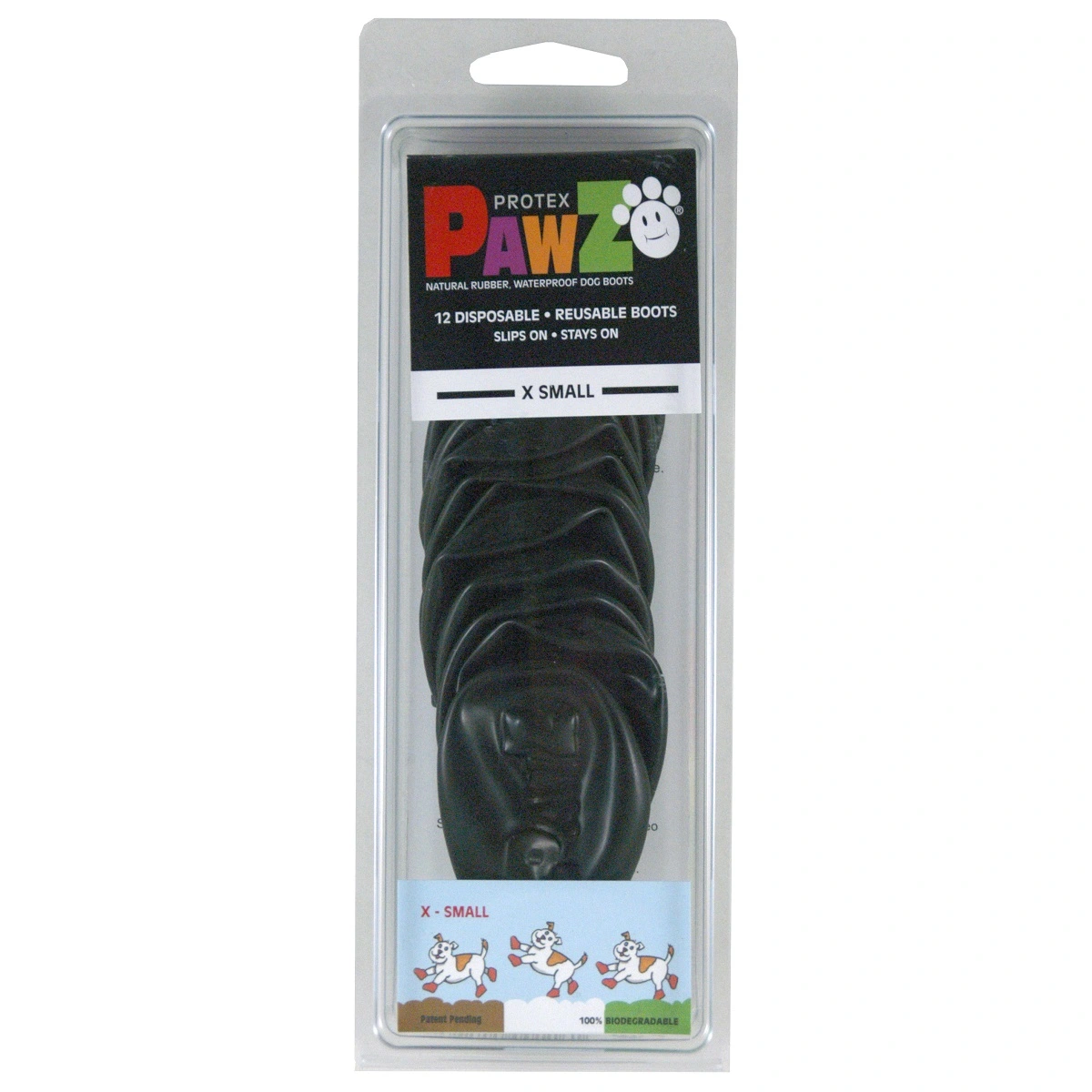 Pawz hundesko X-Small sort 5,1 cm
